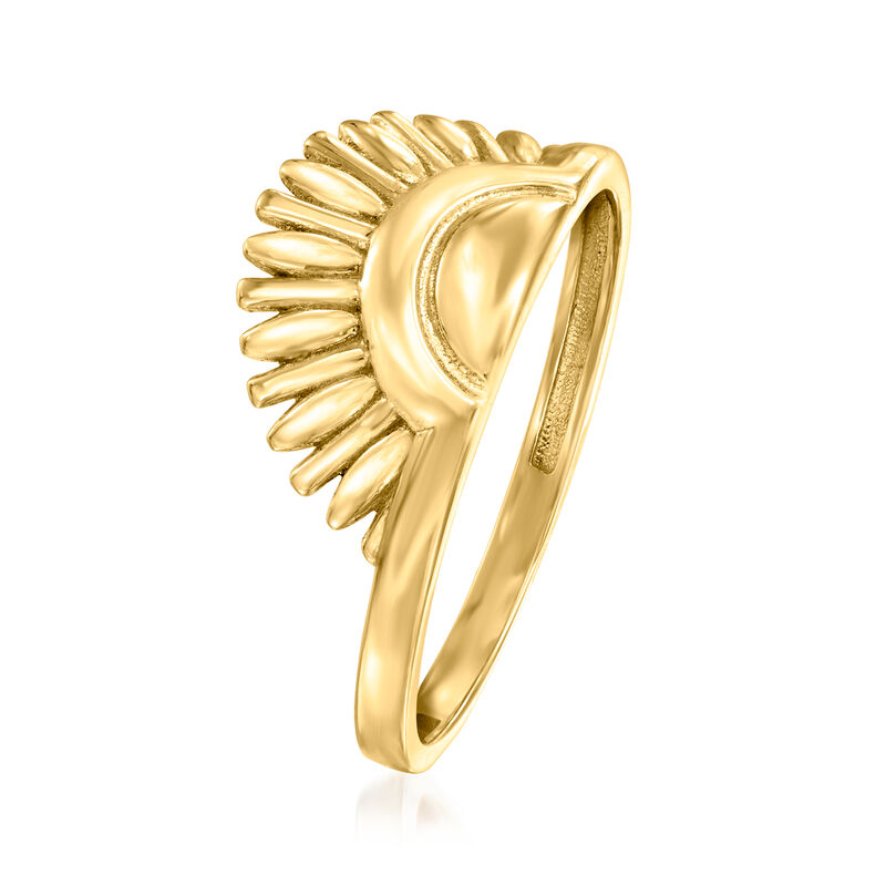 14kt Yellow Gold Rising Sun Ring image number 2