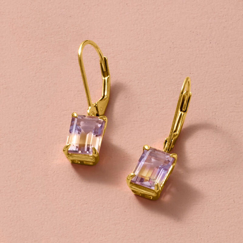 2.70 ct. t.w. Ametrine Drop Earrings in 18kt Gold Over Sterling  image number 2