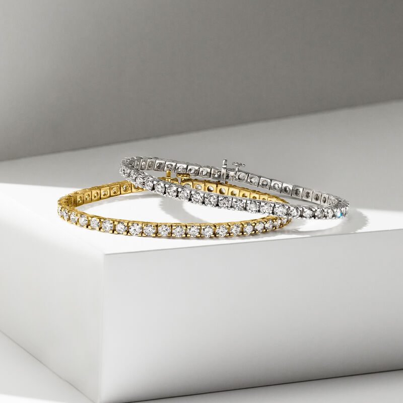 10.00 ct. t.w. Diamond Tennis Bracelet in 14kt White Gold image number 6