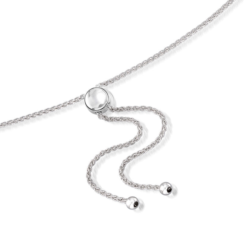 .70 ct. t.w. CZ Tree of Life Mirror and Magnifier Adjustable Necklace in Sterling Silver image number 3