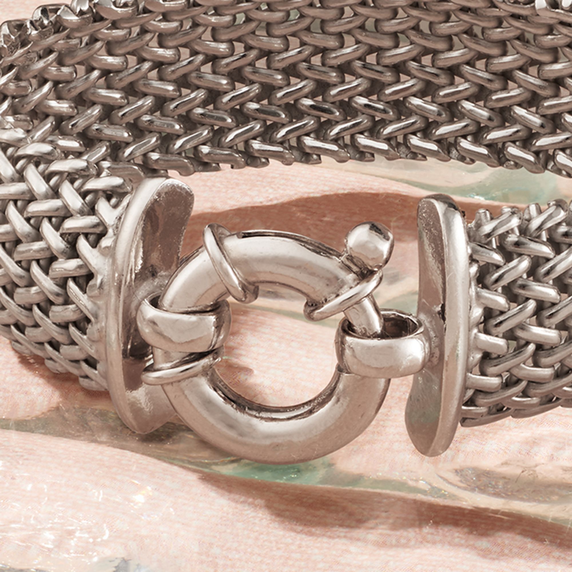 Ross Simons イタリア ヴィンテージ　ブローチ　925 シルバー Italian Sterling Silver Riso Bracelet