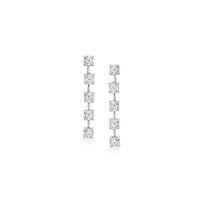 1.50 ct. t.w. Lab-Grown Diamond Linear Drop Earrings in 14kt White Gold