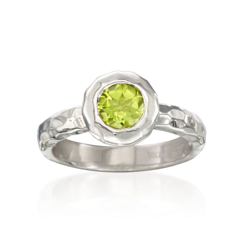 Zina Sterling Silver &quot;Ripples&quot; .85 Carat Peridot Ring image number 0