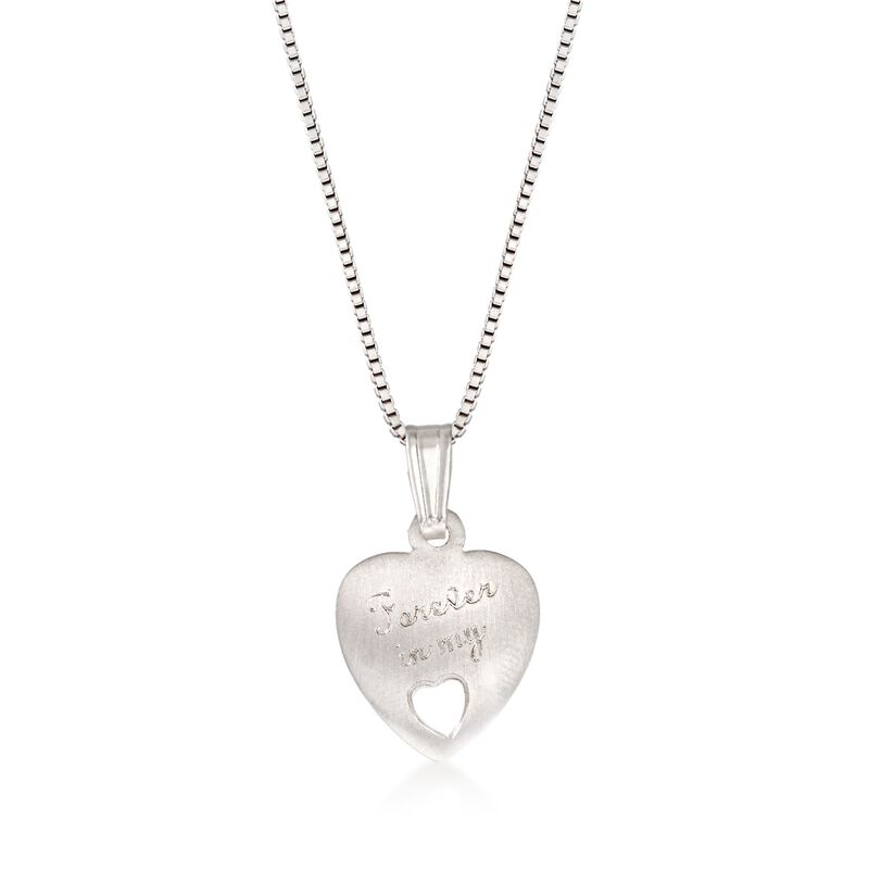 Sterling Silver Mother/Daughter Jewelry Set: Two "Forever in My Heart" Necklaces image number 3