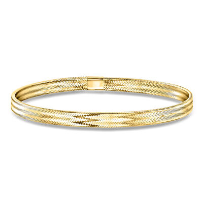 Italian 10kt Yellow Gold Mesh Stretch Bracelet