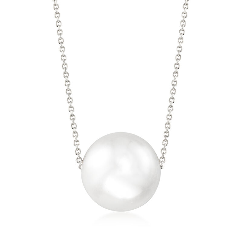 16mm Shell Pearl Necklace in Sterling Silver image number 0