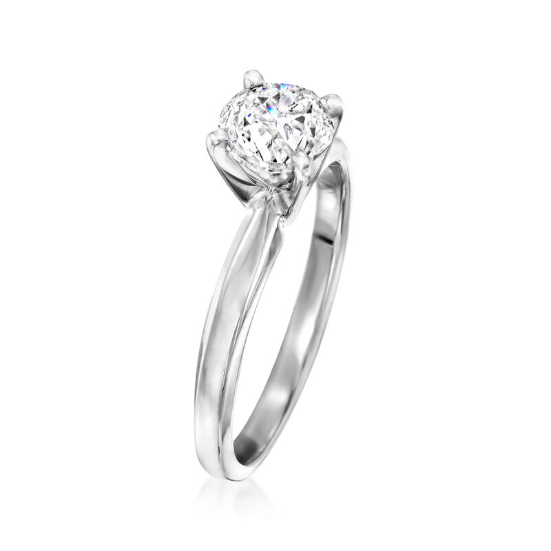 1.00 Carat Diamond Solitaire Ring in 14kt White Gold image number 2