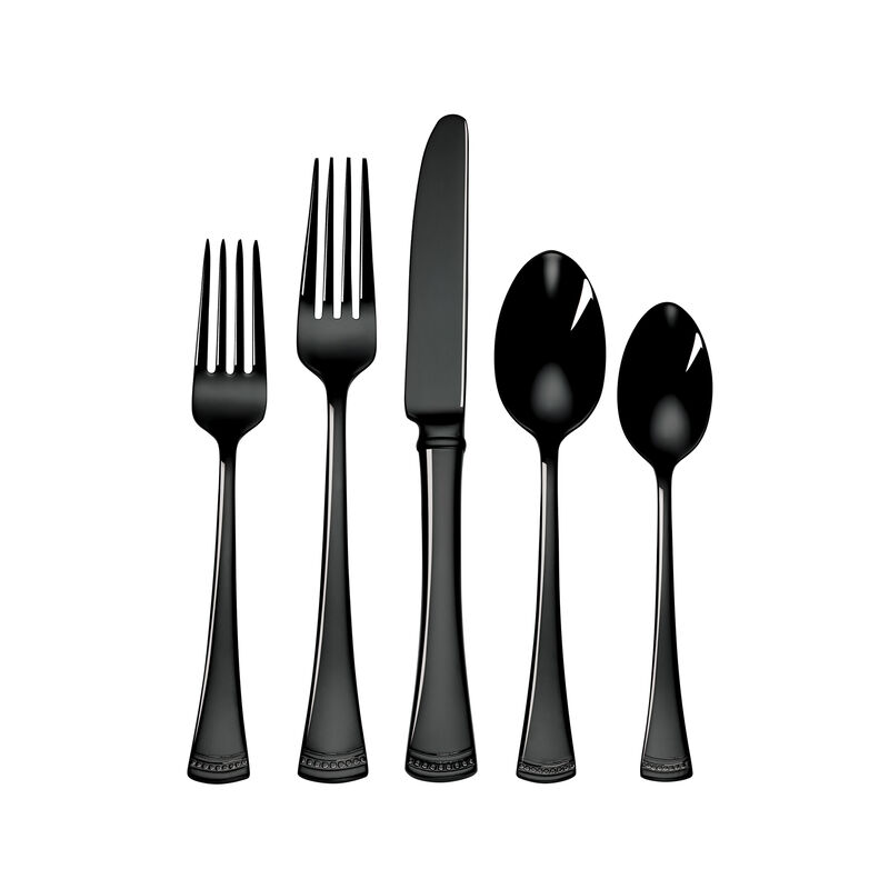 Lenox &quot;Portola&quot; 20-pc. Service for 4 Black Stainless Steel Flatware Set image number 0