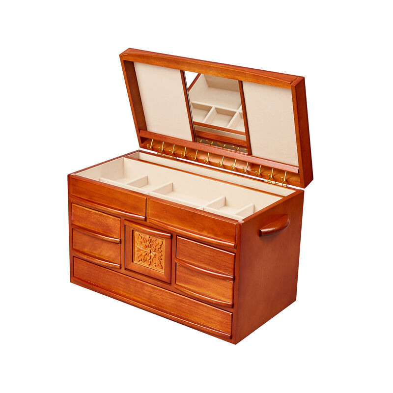 Mele & Co. "Empress" Walnut-Finish Wooden Jewelry Box image number 4