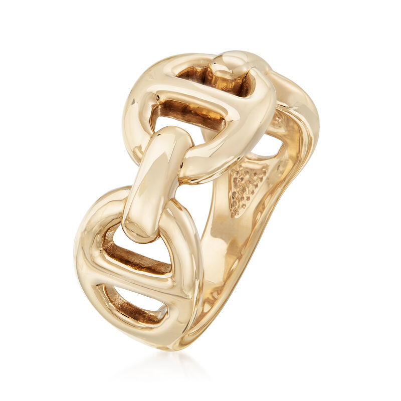 14kt Yellow Gold Marine-Link Ring image number 2