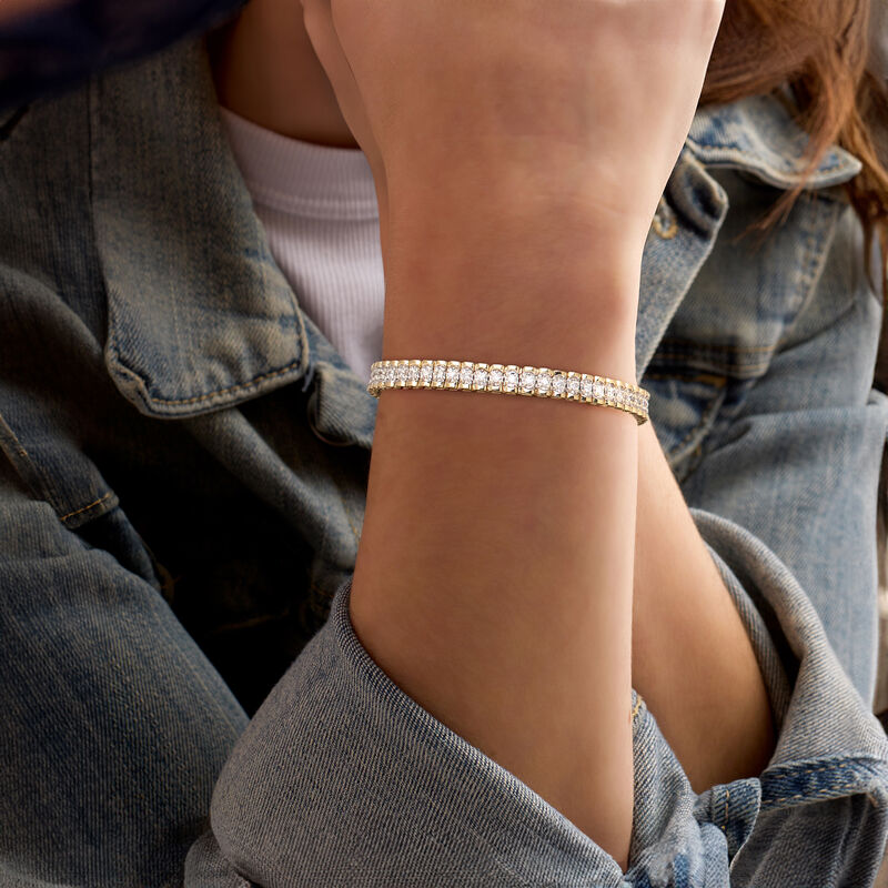 C. 1980 Vintage 2.00 ct. t.w. Diamond Bracelet in 14kt Yellow Gold. 7.25&quot; image number 1