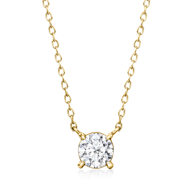 .50 Carat Lab-Grown Diamond Solitaire Necklace in 18kt Gold Over Sterling image number 0