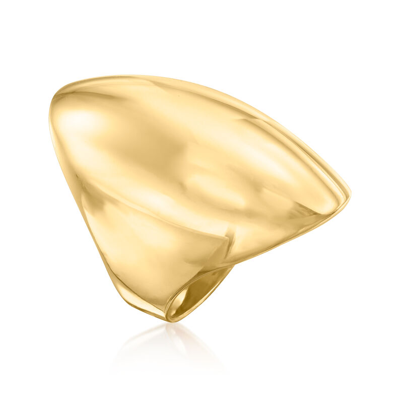 Italian 18kt Gold Over Sterling Oval Dome Ring image number 2