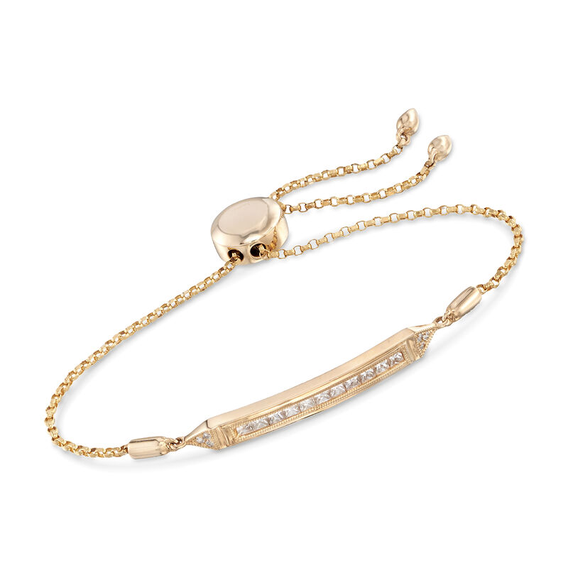 .51 ct. t.w. Diamond Bar Bolo Bracelet in 14kt Yellow Gold  image number 0