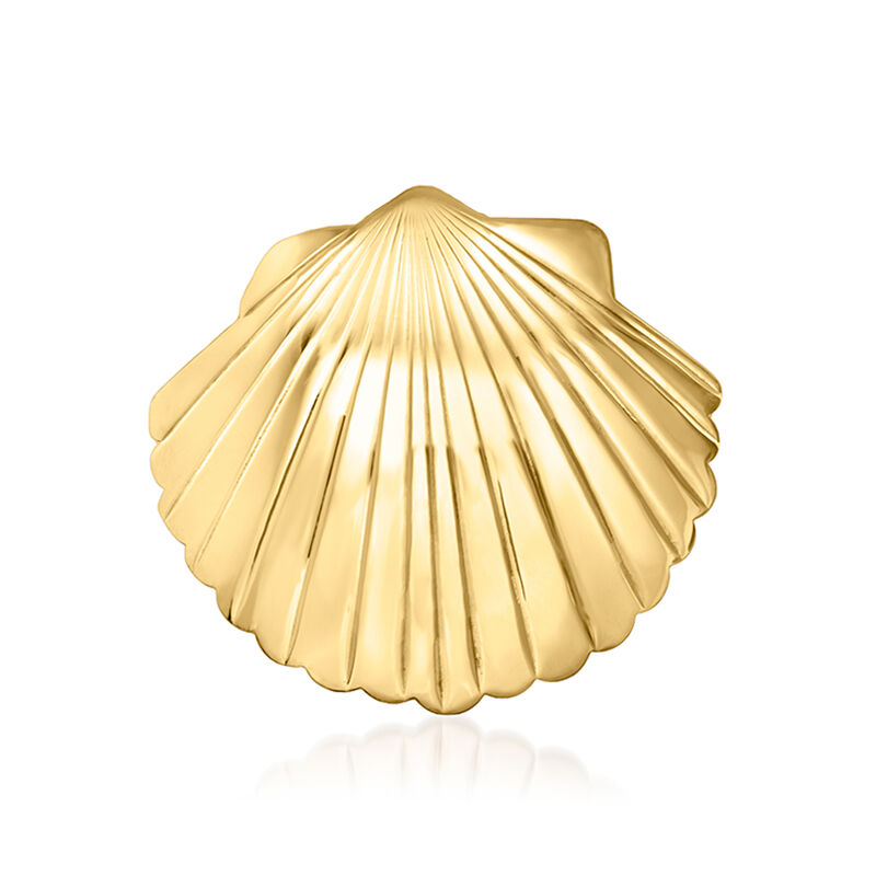 Italian 14kt Yellow Gold Seashell Pendant image number 1