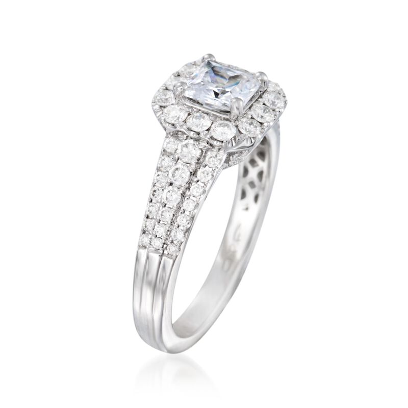 .71 ct. t.w. Diamond Engagement Ring Setting in 14kt White Gold image number 2