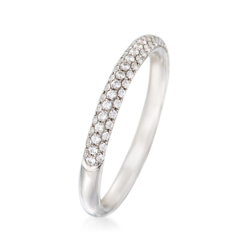 Simon G. .30 ct. t.w. Diamond Wedding Ring in 18kt White Gold image number 2