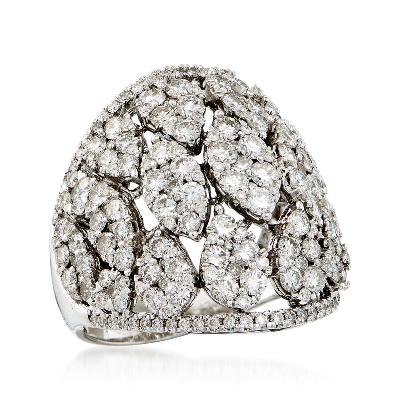 4.00 ct. t.w. Diamond Cluster Ring in 18kt White Gold image number 3