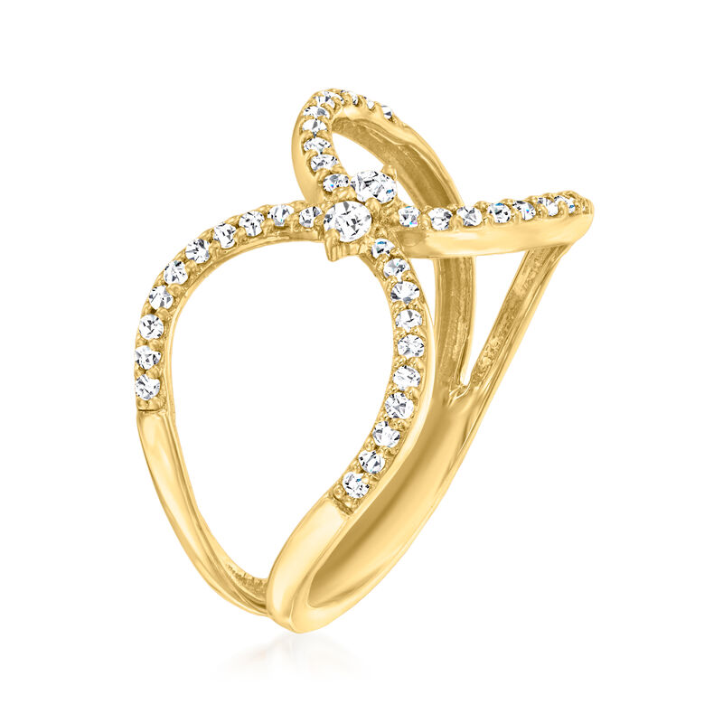 .25 ct. t.w. Diamond Double-Loop Ring in 14kt Yellow Gold image number 2