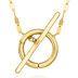 Italian 14kt Yellow Gold Charm-Compatible Lumachina-Chain Toggle Necklace