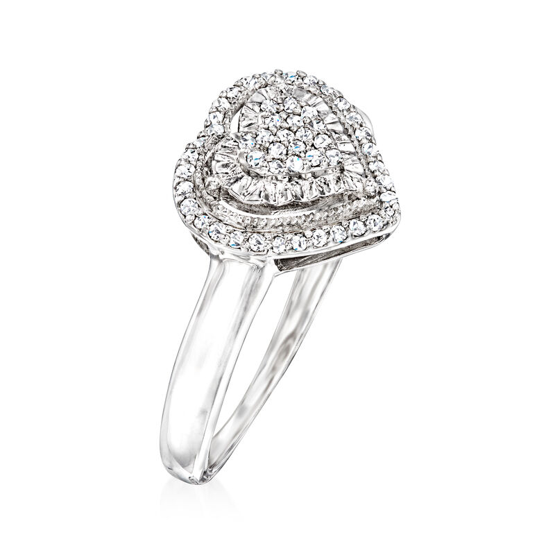 .20 ct. t.w. Diamond Heart Ring in Sterling Silver image number 2