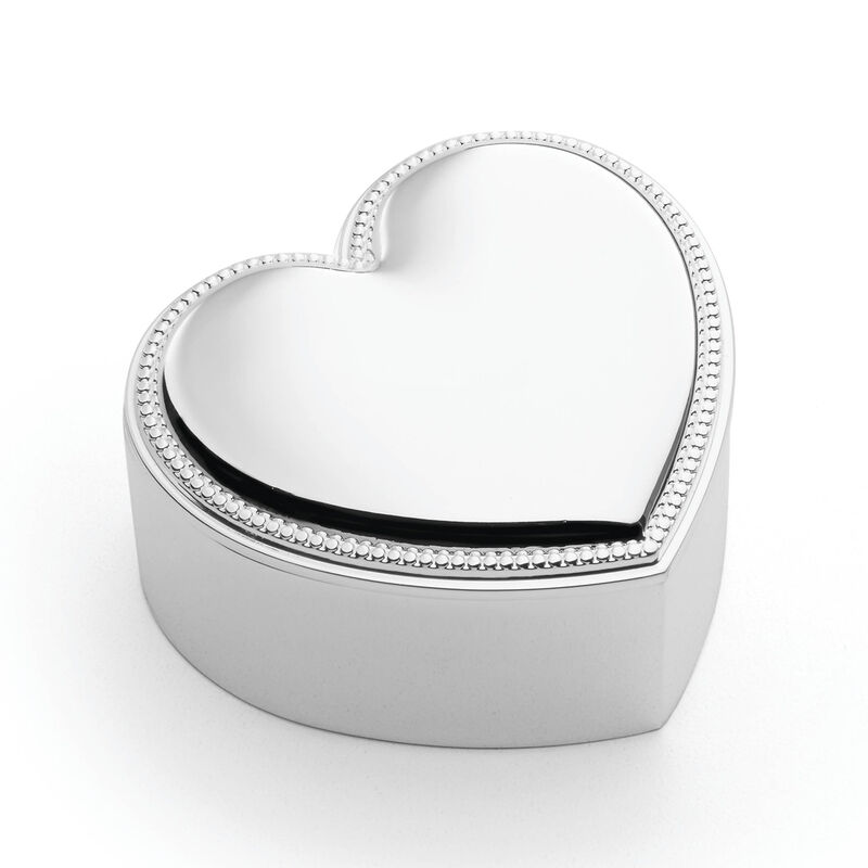 Reed & Barton "Precious Heart" Covered Trinket Box  image number 0