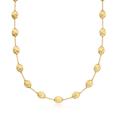 C. 2000 Vintage Marco Bicego "Siviglia" 18kt Yellow Gold Flat-Bead Necklace