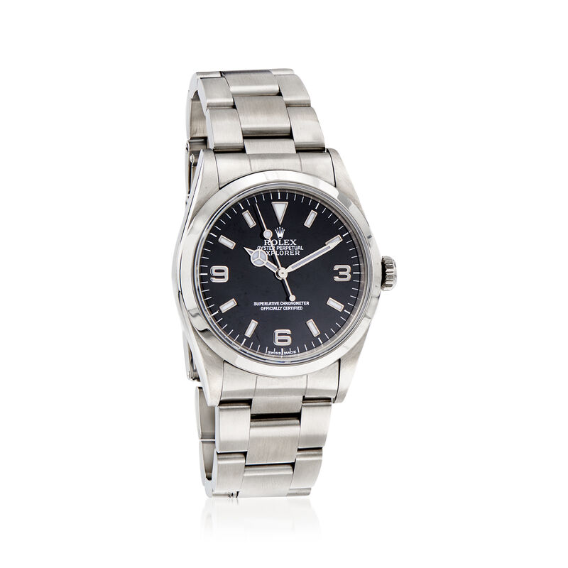 Pre-Owned Rolex Explorer Men's 36mm Automatic Stainless Steel Watch image number 0