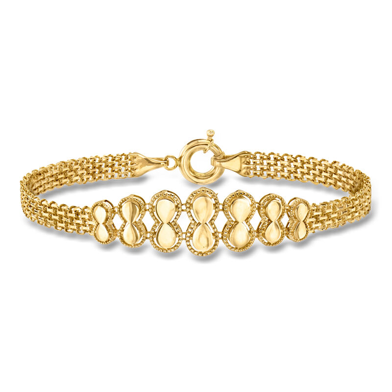 C. 2010 Vintage 21kt Yellow Gold Graduated Bracelet. 7.5" image number 0