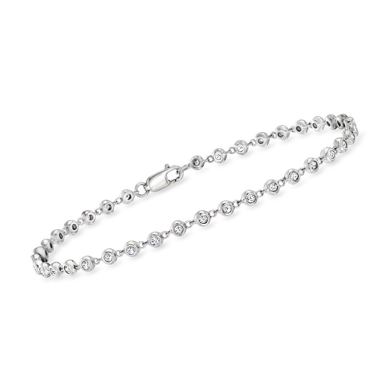 .50 ct. t.w. Bezel-Set Diamond Tennis Bracelet in Sterling Silver image number 0