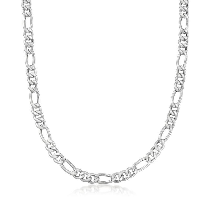 Men's 8.5mm Sterling Silver Figaro-Link Necklace image number 0