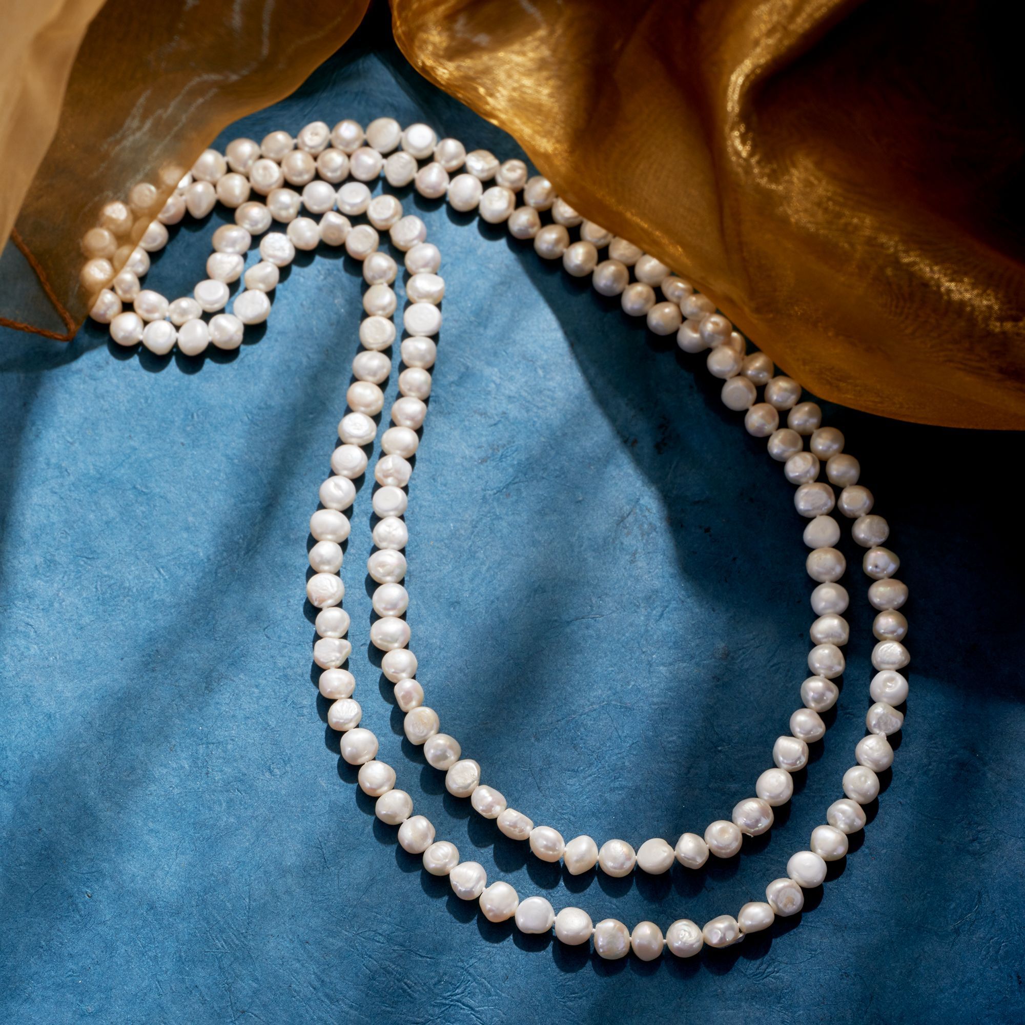 10-11mm Cultured Baroque Pearl Long Endless Necklace