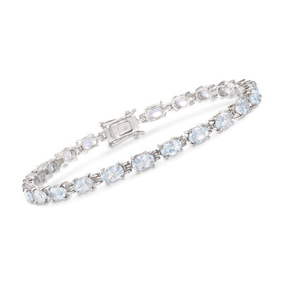 8.25 ct. t.w. Aquamarine Bracelet in Sterling Silver 