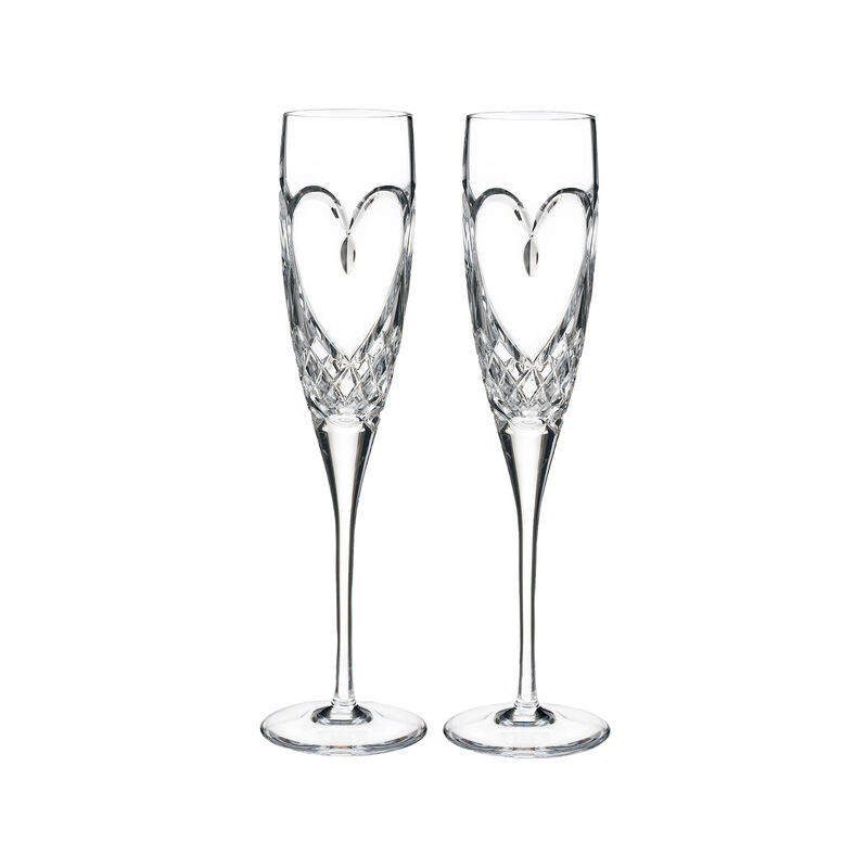 Waterford Crystal "True Love" Set of 2 Toasting Flutes image number 0
