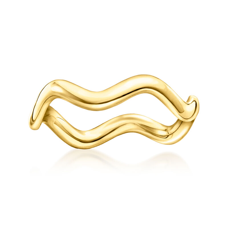 18kt Gold Vermeil Wavy Ring image number 0