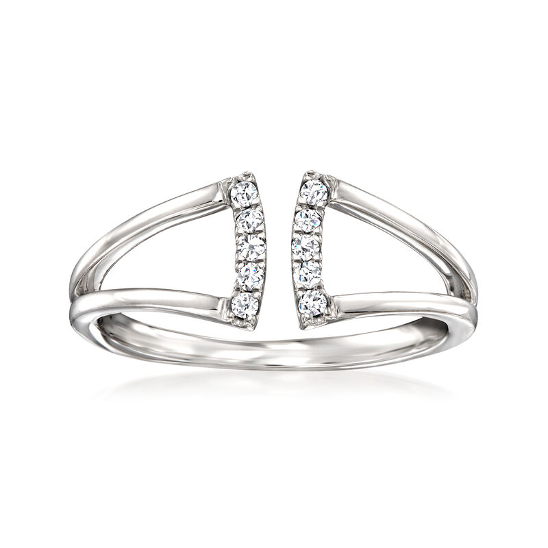.10 ct. t.w. Diamond Open-Space Ring in Sterling Silver image number 0