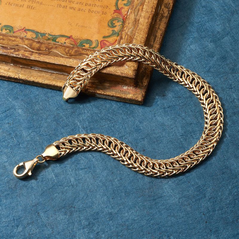 18kt Yellow Gold Interlocking Oval Link Bracelet image number 2