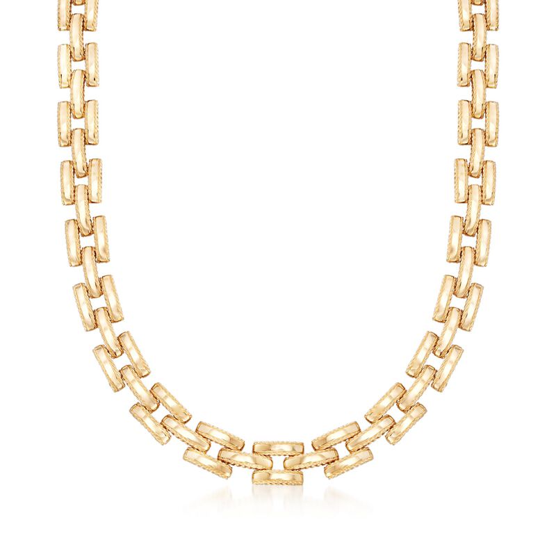 Roberto Coin &quot;Retro&quot; 18kt Yellow Gold Link Necklace image number 0