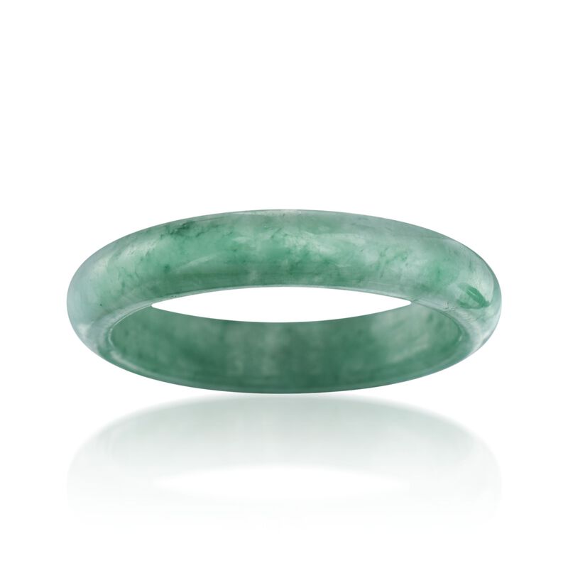 Multicolored Jade Jewelry Set: Seven Interchangeable Bands with 14kt Gold Ring Jacket image number 3
