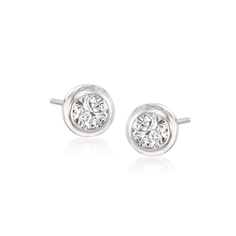 1.00 ct. t.w. Diamond Stud Earrings in 14kt White Gold image number 0
