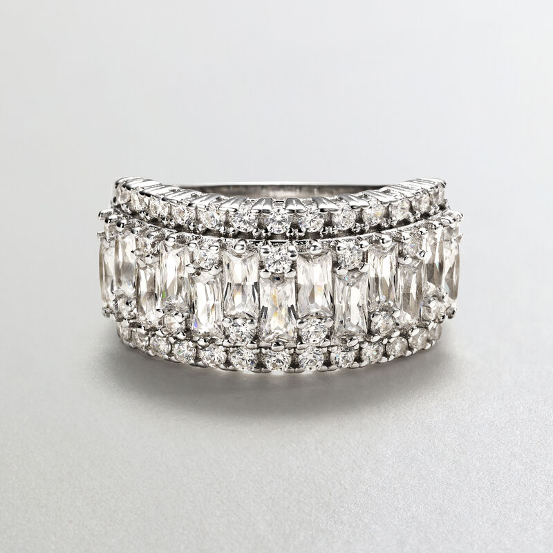 2.40 ct. t.w. CZ Ring in Sterling Silver image number 3
