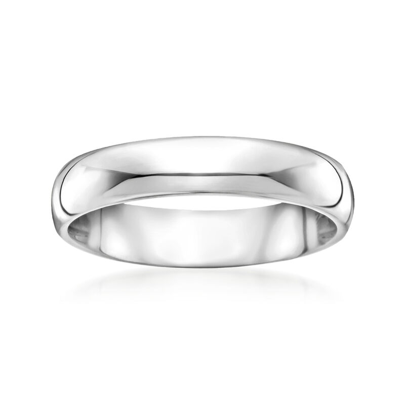 Women's 4mm 14kt White Gold Wedding Band image number 0