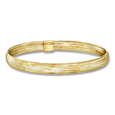 Italian 14kt Yellow Gold Mesh Stretch Bracelet