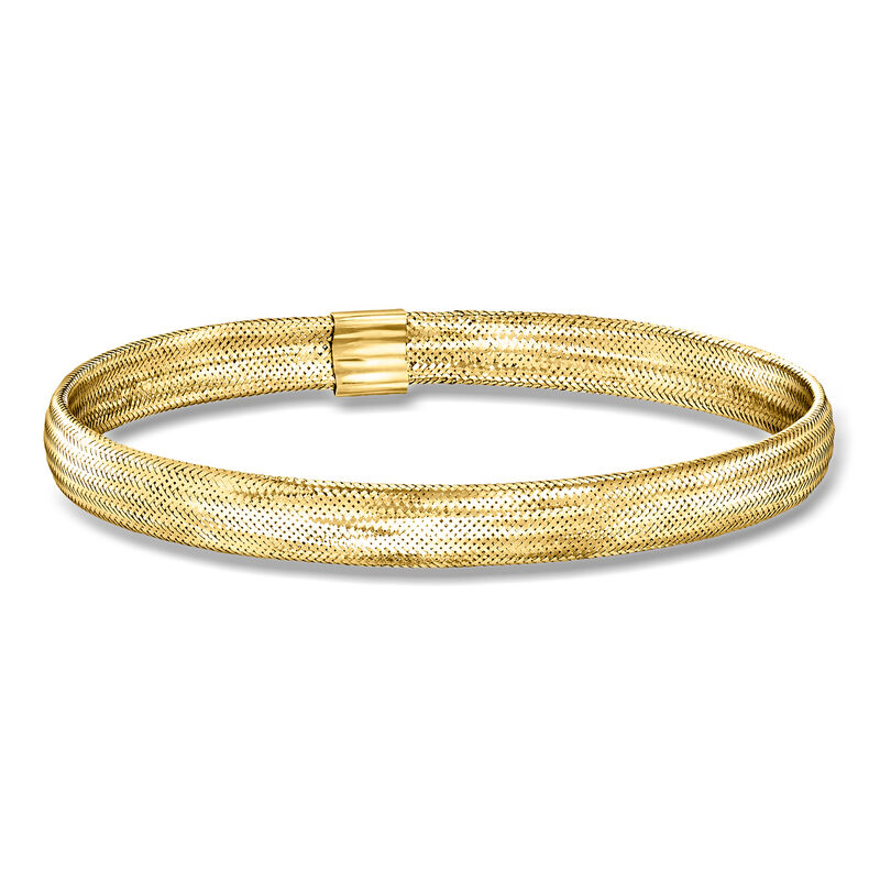 Italian 14kt Yellow Gold Mesh Stretch Bracelet image number 0