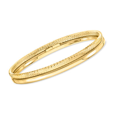 Italian 18kt Gold Over Sterling Bangle Bracelet