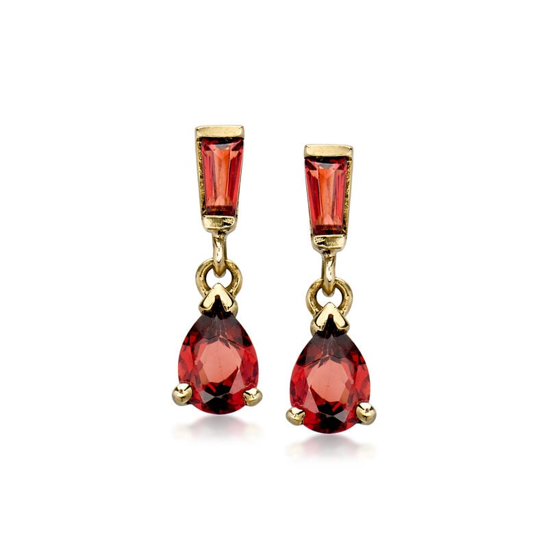 C. 1980 Vintage 2.20 ct. t.w. Garnet Drop Earrings in 14kt Yellow Gold  image number 0