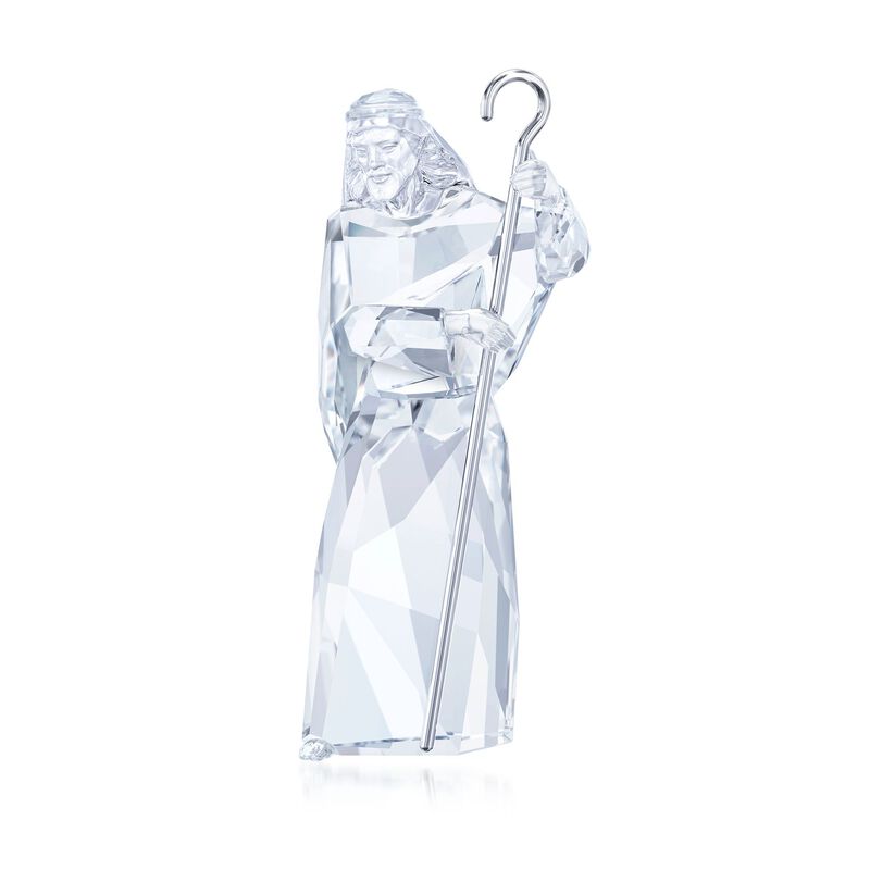 Swarovski Crystal &quot;Nativity&quot; Crystal and Silvertone Shepherd Figurine  image number 0