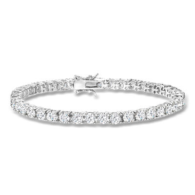 10.00 ct. t.w. CZ Tennis Bracelet in Sterling Silver