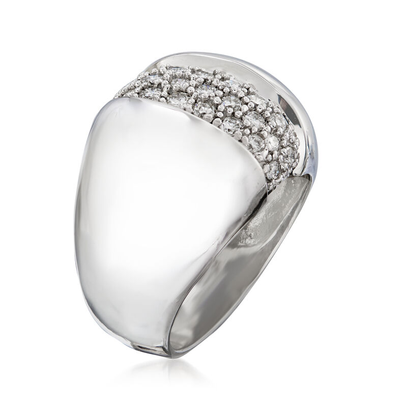 C. 2000 Vintage 1.00 ct. t.w. Pave Diamond Ring in 14kt White Gold. Size 7 image number 2
