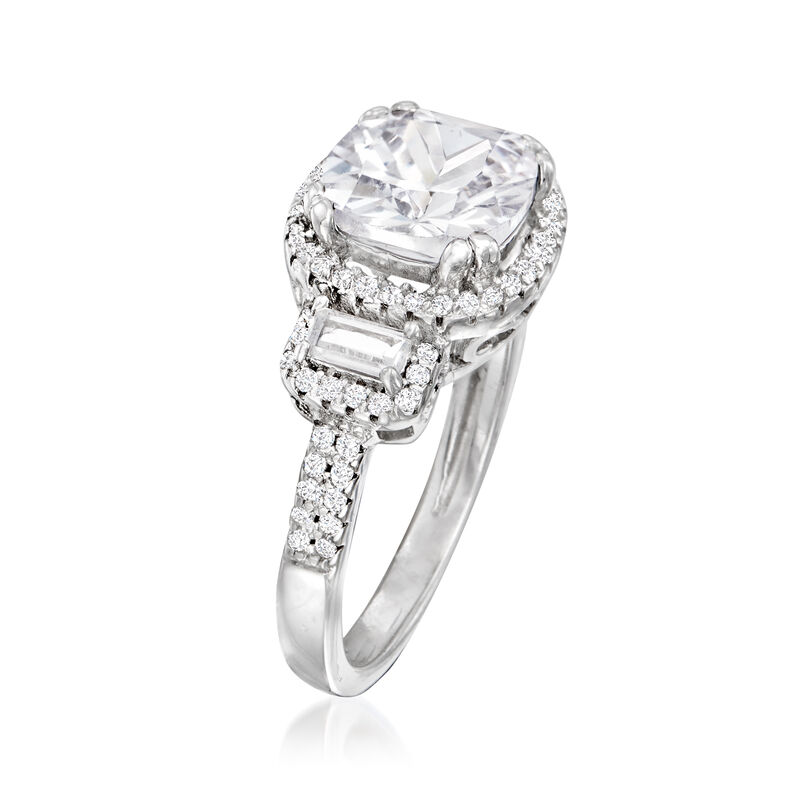 3.00 ct. t.w. CZ Ring in Sterling Silver image number 2